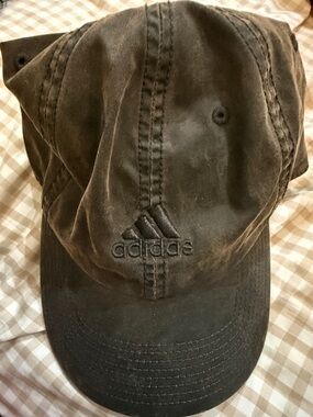 Never been worn! Adidas Brown Washed Baseball Cap with Embroidered Logo